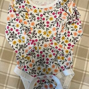 Cat & Jack Floral Baby Onesie